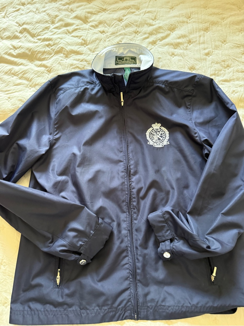 Lauren Ralph Lauren Active Navy Crest Windbreaker Jacket Women’s M